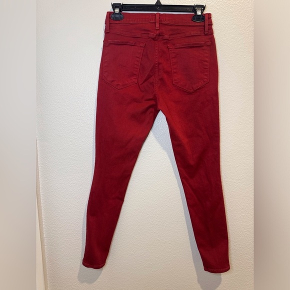FRAME Le High Skinny Hunter Red Coated Jeans Size‎ 29 - Picture 5 of 6